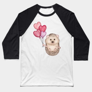 cute hedgehog with balloons Baseball T-Shirt